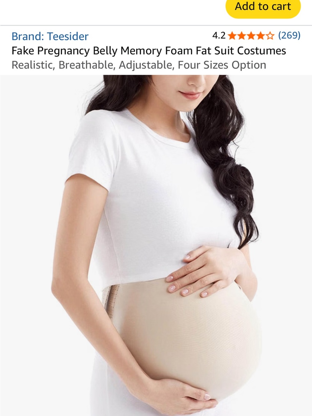 Fake Pregnancy Belly Memory Foam